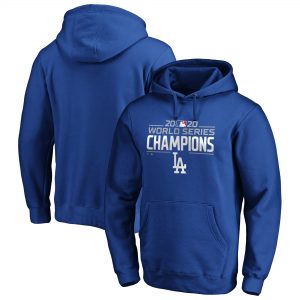 Los Angeles Dodgers Royal 2020 World Series Champions Logo Pullover Hoodie