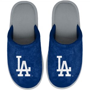 Los Angeles Dodgers FOCO Youth Big Logo Scuff Slippers