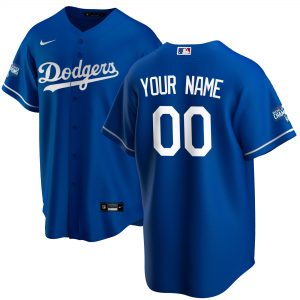 Los Angeles Dodgers Nike 2020 World Series Champions Alternate Replica Custom Jersey